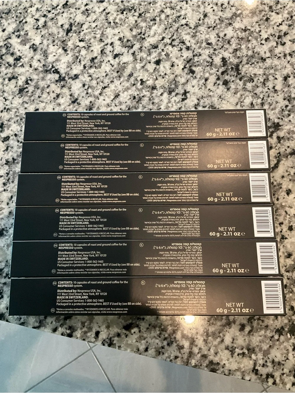 6 sleeves Nespresso Original Pods